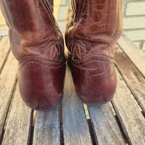 Boulet western cowboy boots, leather, handmade in Canada, Rare sz 5, Unisex - Picture 5 of 9